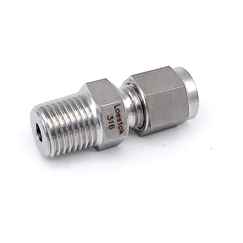 卡套式錐外螺紋直通終端接頭MC型