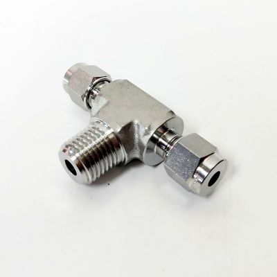 卡套式錐外螺紋支管三通接頭MBT